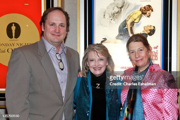 Film visual-effects supervisor Craig Barron, actress Karolyn Grimes and Donna Reed's daughter Mary Owen attend the Academy of Motion Picture Arts and...