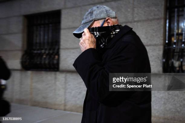 Palm Beach Police officer Gregory Parkinson leaves a Manhattan court after testifying at the trial of British socialite Ghislaine Maxwell for child...