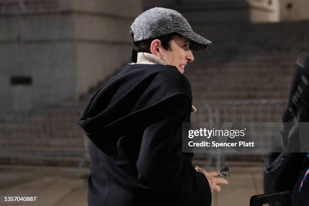 Isabel Maxwell leaves a Manhattan court after attending the trial of her sister ,British socialite Ghislaine Maxwell, for child sex-trafficking in...