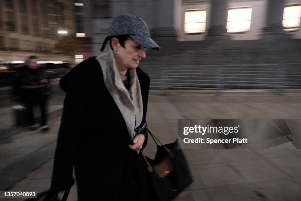 Isabel Maxwell leaves a Manhattan court after attending the trial of her sister ,British socialite Ghislaine Maxwell, for child sex-trafficking in...