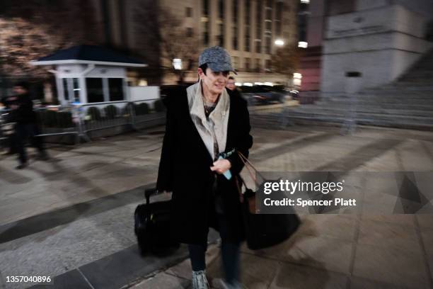 Isabel Maxwell leaves a Manhattan court after attending the trial of her sister ,British socialite Ghislaine Maxwell, for child sex-trafficking in...