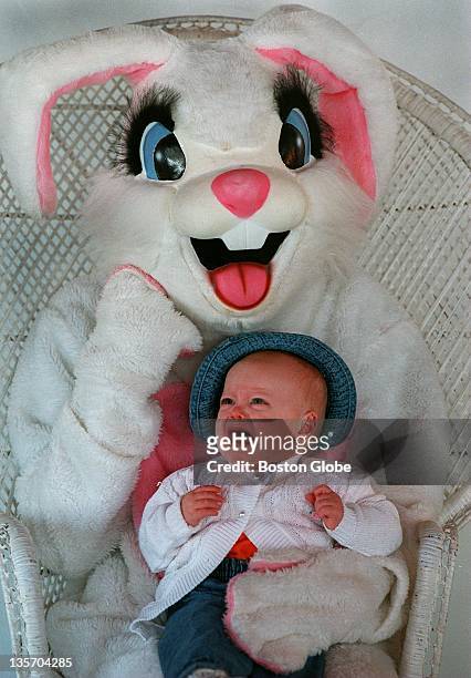 The Easter Bunny was just a bit overwhelming for Casey Robinson, 13 months. It was her first visit with the Easter Bunny. The Burlington baby was...