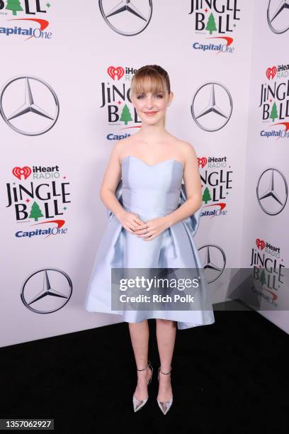 Mckenna Grace poses backstage during iHeartRadio 102.7 KIIS FM's Jingle Ball 2021 presented by Capital One at The Forum on December 03, 2021 in Los...