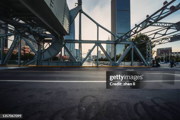 urban bridge at twilight - 2021 road stock pictures, royalty-free photos & images