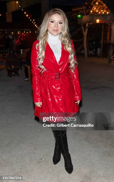 Singer-songwriter Bianca Ryan arrives to the Holiday Tree Lighting at Blue Cross RiverRink Winterfest at Penn's Landing on December 03, 2021 in...