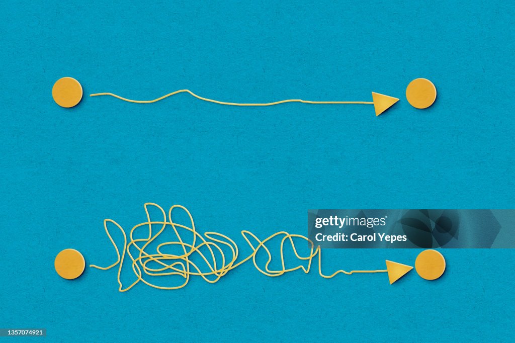 Easy Vs Difficult Ways Of Problem Solving Solution Finding High-Res ...