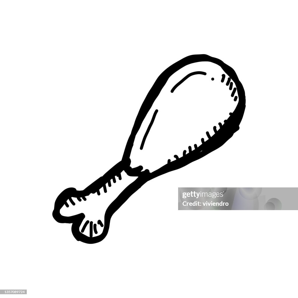 Fried Chicken hand drawn design