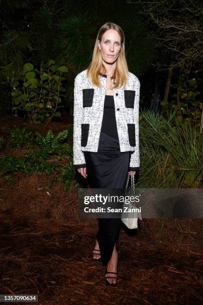 Vanessa Traina attends the Chanel Dinner To Celebrate Five Echoes By Es Devlin, Jungle Plaza, Miami Design District on December 03, 2021 in Miami,...