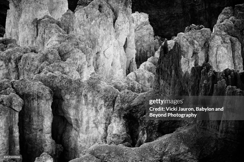 Amazing Black and White Close Up of Bryce Canyon Hoodoos