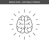 Human Brain Icon Vector Design.