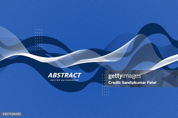 beautiful blue wave background - effortless stock illustrations