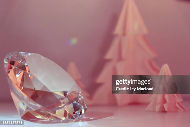 diamond and homemade christmas tree - billionaire stock pictures, royalty-free photos & images