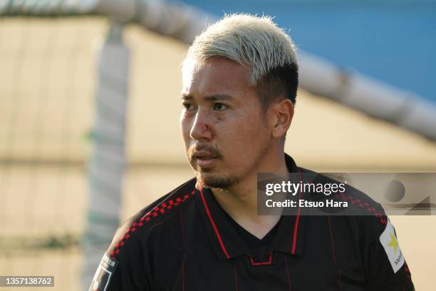 Akito Fukumori of Consadole Sapporo reacts during the J.League Meiji Yasuda J1 38th Sec. Match between Yokohama FC and Consadole Sapporo at NHK...