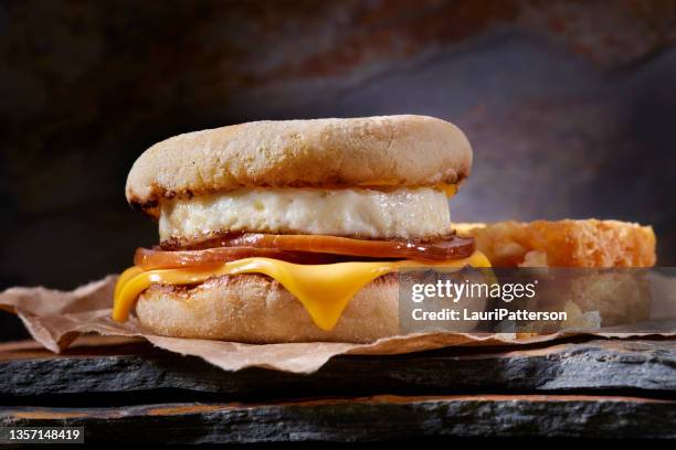 classic ham and egg breakfast sandwich - cheese on toast stock pictures, royalty-free photos & images