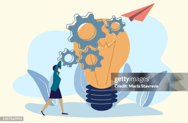 creative thinking ideas and innovation concept. - new discovery stock illustrations