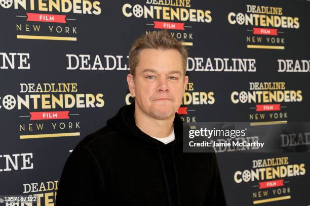 Actor Matt Damon from Focus Features' "Stillwater" attends Deadline Contenders Film: New York on December 04, 2021 in New York City.