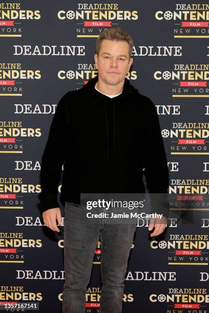 Actor Matt Damon from Focus Features' "Stillwater" attends Deadline Contenders Film: New York on December 04, 2021 in New York City.