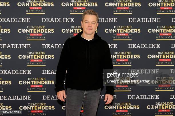 Actor Matt Damon from Focus Features' "Stillwater" attends Deadline Contenders Film: New York on December 04, 2021 in New York City.