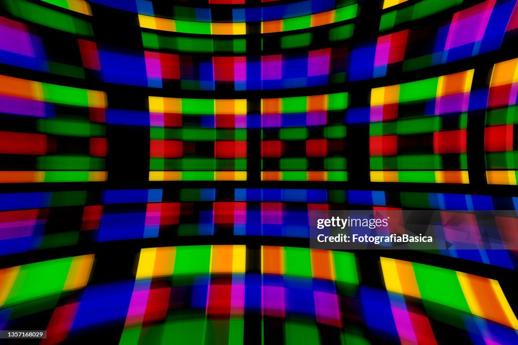 Curved Multi Colored Grid Pattern High-Res Vector Graphic - Getty Images