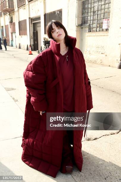 Billie Eilish attends Variety's Hitmakers Brunch presented by Peacock | Girls5eva on December 04, 2021 in Downtown Los Angeles.