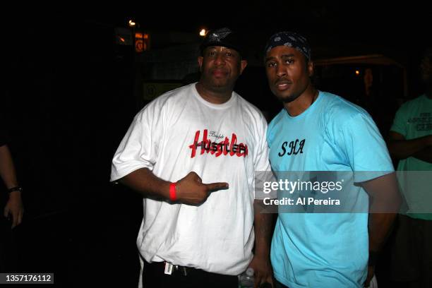 Premier of Gang Starr meets with DJ Ali Shaheed Muhammad of A Tribe Called Quest when when Rap group Crooklyn Dodgers performs at the 30th Celebrate...