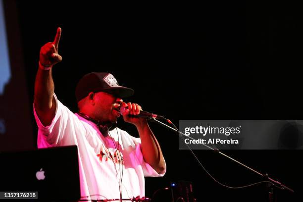 Premier of Gang Starr performs when Rap group Crooklyn Dodgers performs at the 30th Celebrate Brooklyn summer season at the Prospect Park Bandshell...