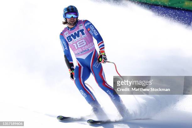 Mattieu Bailet of Team France competes in the Men's Downhill during the Audi FIS Alpine Ski World Cup at Beaver Creek Resort on December 04, 2021 in...