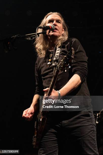 Justin Sullivan of New Model Army performs at The Roundhouse on December 04, 2021 in London, England.