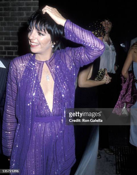 Actress/Singer Liza Minnelli attends Martha Graham Honors Halston on May 21, 1979 at Studio 54 in New York City.