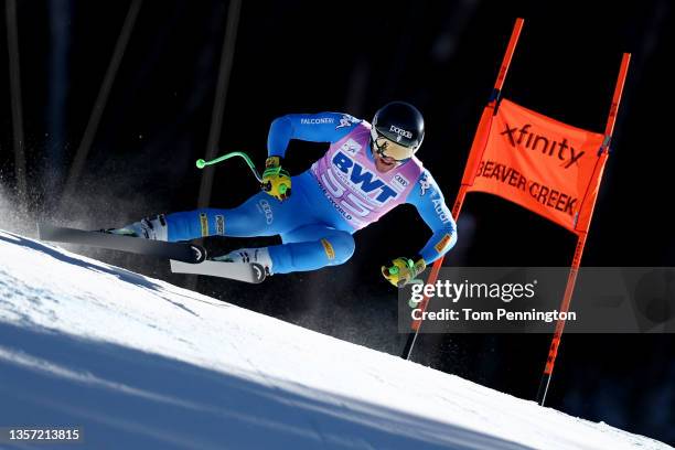 Nicolo Molteni of Team Italy competes in the Men's Downhill during the Audi FIS Alpine Ski World Cup at Beaver Creek Resort on December 04, 2021 in...