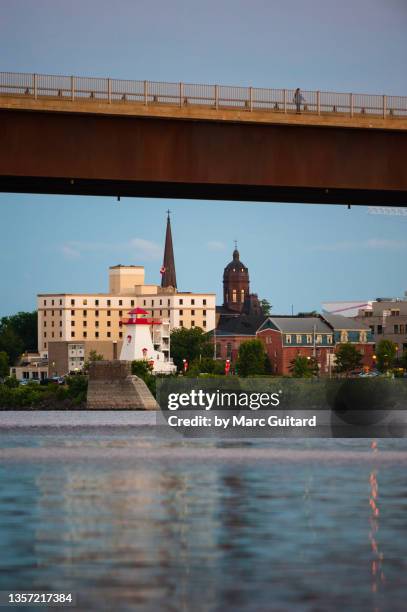 downtown fredericton, new brunswick, canada - fredericton stock pictures, royalty-free photos & images