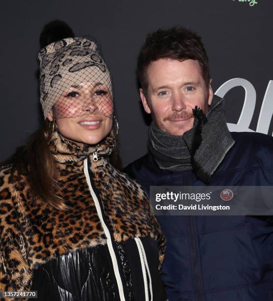 Zulay Henao and Kevin Connolly attend the Holiday Road Family and Friends preview night at King Gillette Ranch on December 04, 2021 in Calabasas,...