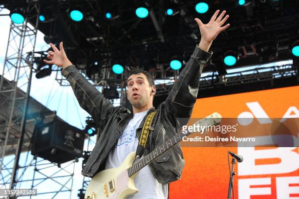 Jack Antonoff of Bleachers performs on stage during Audacy Beach Festival at Fort Lauderdale Beach Park on December 04, 2021 in Fort Lauderdale,...