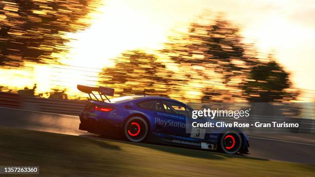 Kevin Belic of France and BMW competes in the Manufacturer Series Grand Finals during the Gran Turismo World Series Finals 2021 on December 04, 2021...