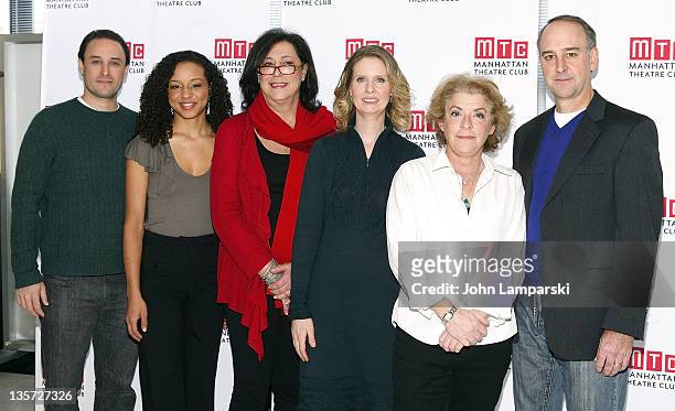 Greg Keller, Carra Patterson, Lynne Meadow, Cynthia Nixon, Suzanne Bertish and Michael Countryman attend the "WIT" cast meet & greet at the Manhattan...