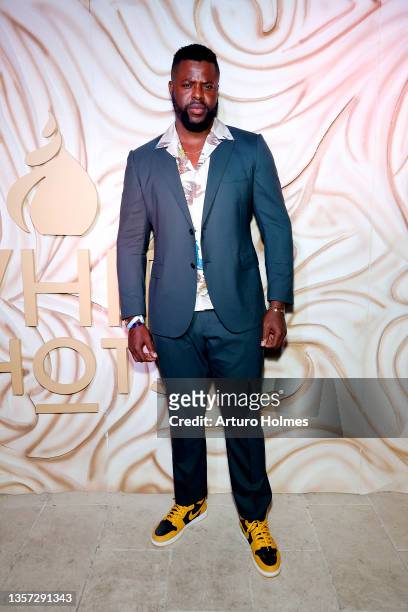 Winston Duke attends as Cardi B and Starco Brands launch Whipshots at The Goodtime Hotel on December 04, 2021 in Miami Beach, Florida.