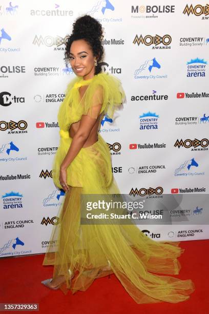 Leigh-Anne Pinnockattends the MOBO Awards 2021 at The Coventry Building Society Arena on December 05, 2021 in Coventry, England.