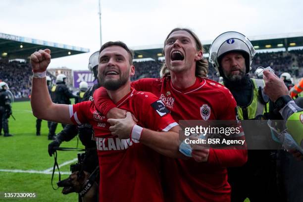 Birger Verstraete of Royal Antwerp FC, Viktor Fischer of Royal Antwerp FC during the Jupiler Pro League match between K. Beerschot V.A. And Royal...