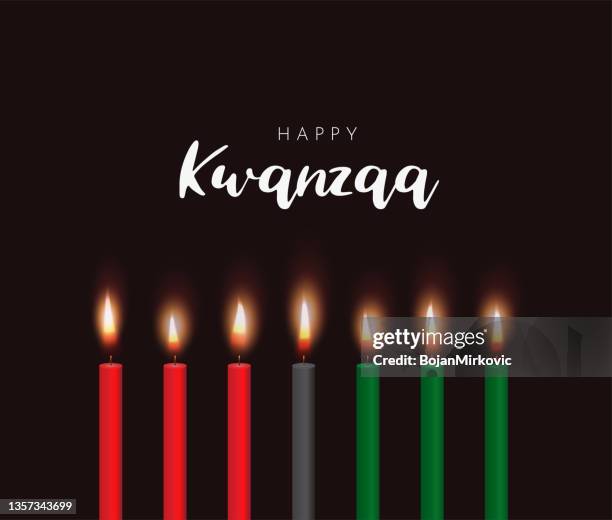 happy kwanzaa karte, hintergrund. vektor - kwanzaa stock-grafiken, -clipart, -cartoons und -symbole