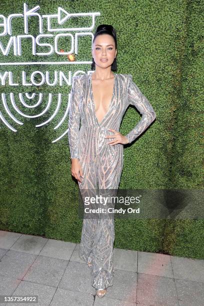 Adriana Lima attends the Mark Levinson Vinyl Lounge event at the Sacred Space during Art Basel Miami 2021 on December 04, 2021 in Miami, Florida.