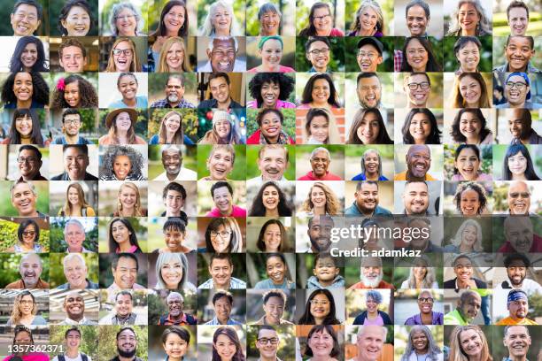 diverse human faces - diferencial imagens e fotografias de stock