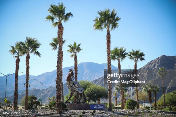 General view of scenery on the bike course of the IRONMAN 70.3 on December 05, 2021 in Indian Wells, California.