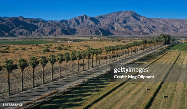 Aerial view of the bike course at the IRONMAN 70.3 on December 05, 2021 in Indian Wells, California.