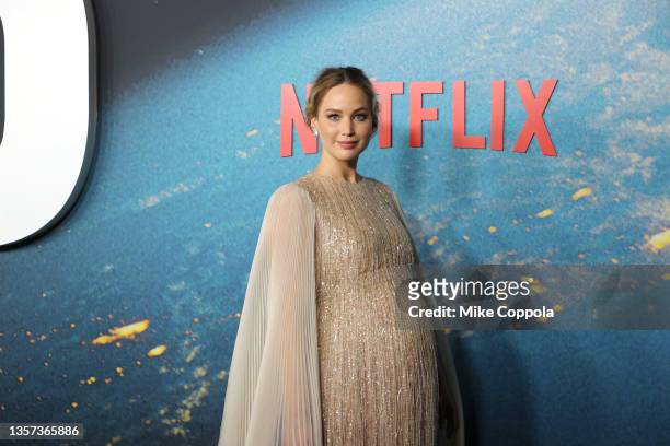 Jennifer Lawrence attends the world premiere of Netflix's "Don't Look Up" on December 05, 2021 in New York City.