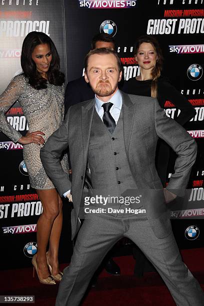 Paula Patton, Simon Pegg, Tom Cruise and Lea Seydoux attend the UK Premiere of Mission: Impossible Ghost Protocol at The BFI IMAX on December 13,...