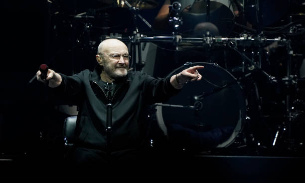 Phil Collins of Genesis performs during the "last domino?" concert tour at Madison Square Garden on December 05, 2021 in New York City.