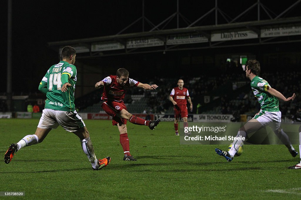 Yeovil Town v Fleetwood Town - FA Cup Second Round Replay