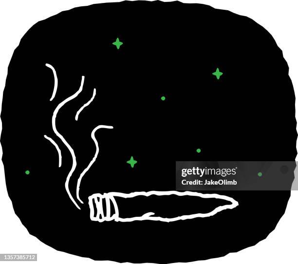 marihuana joint doodle 3 - kreide tafel kräuter stock-grafiken, -clipart, -cartoons und -symbole