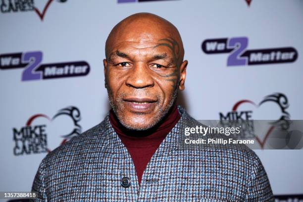 Mike Tyson attends the Mike Tyson Cares & We 2 Matter Fundraiser on December 05, 2021 in Newport Beach, California.
