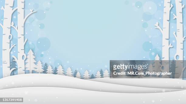 illustration of winter and christmas background with snowflakes falling - sparks nevada - fotografias e filmes do acervo